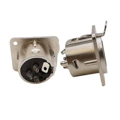 5/10Pcs 3Pin Metal XLR Socket Male Female Panel Mount Chassis Socket Audio Microphone Jack Plug Connector