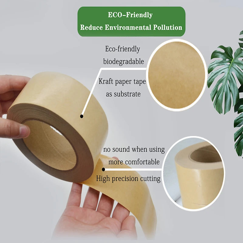 Wholesale Factory Custom PE Eco-Friendly Degradable Self Adhesive Packaging Kraft Paper Packing Tape