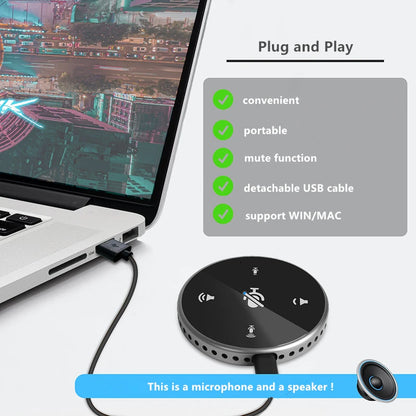 Popular Speaker with Microphone USB Omni-Directional Conference System Microphone and Speakerphone for Web Conferencing
