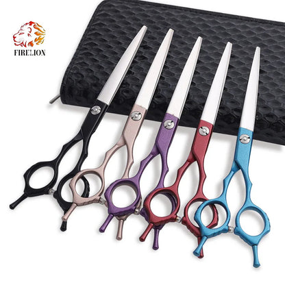 Firelion 6.5 Inch SUS440C Stainless Steel Pet Grooming Tool Cutting Scissors Dog Grooming Scissors