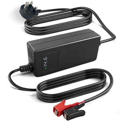 14.6V 5A LiFePO4 Battery Charger for 12V Lithium Batteries Smart Iron Phosphate Crocodile Clips RV Marine