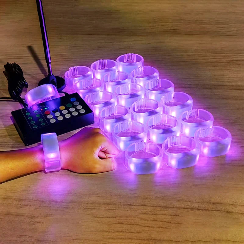 Finegreen Custom logo Remote Led Bracelet Remote Led Bracelet for Party Sport Event
