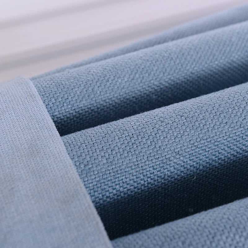YCENTRE Faux Linen 70%-85% Shading Custom Made Insulating Modern Style Solid Color Blackout Curtain For Living Room Window