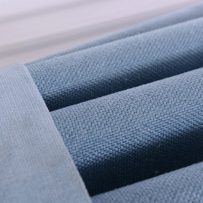 YCENTRE Faux Linen 70%-85% Shading Custom Made Insulating Modern Style Solid Color Blackout Curtain For Living Room Window
