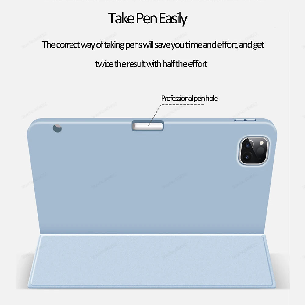 For iPad Air 4 Case Air 5 iPad Pro 11 Case 2020 2022 iPad Pro 12.9 Case 2021 5th Generation Funda Wireless Charge Pencil Holder