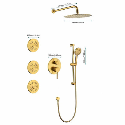 Bathroom Shower System Suit Showers Set Full Shower Faucet Bath Sets Bathtub Rain Brass Stainless Steel OEM Modern Contemporary