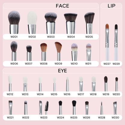 HMU Rich Stock Ship Fast Your Own Brand Best Quality Makeup Brush Professional Private Label Makeup Brush Set With Belt Bag