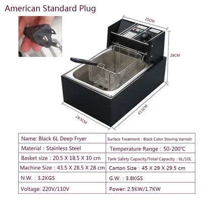 High Quality Deep Fryer 1-Tank Electric Fryer