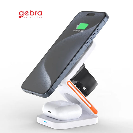 3 in 1 Foldable Magnetic Wireless Charger Multifunction Phone Charging Stand Chargers Wireless Charger by PDG ibma