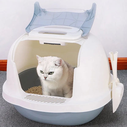 Wholesale Cat Litter Box Double Flip Pet Cat Toilet Box Automatic Cat Toilet
