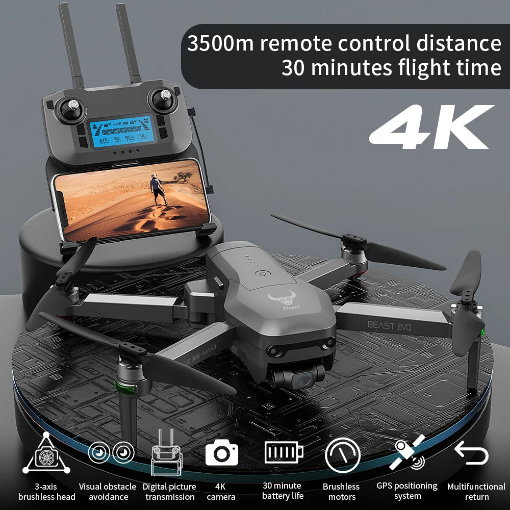 ZLL SG906 MAX3 SG906 MAX 3 Beast EVO Drone Professional 3-Axis Brushless Gimbal Obstacle Avoidance Digital Image New Rc Drone