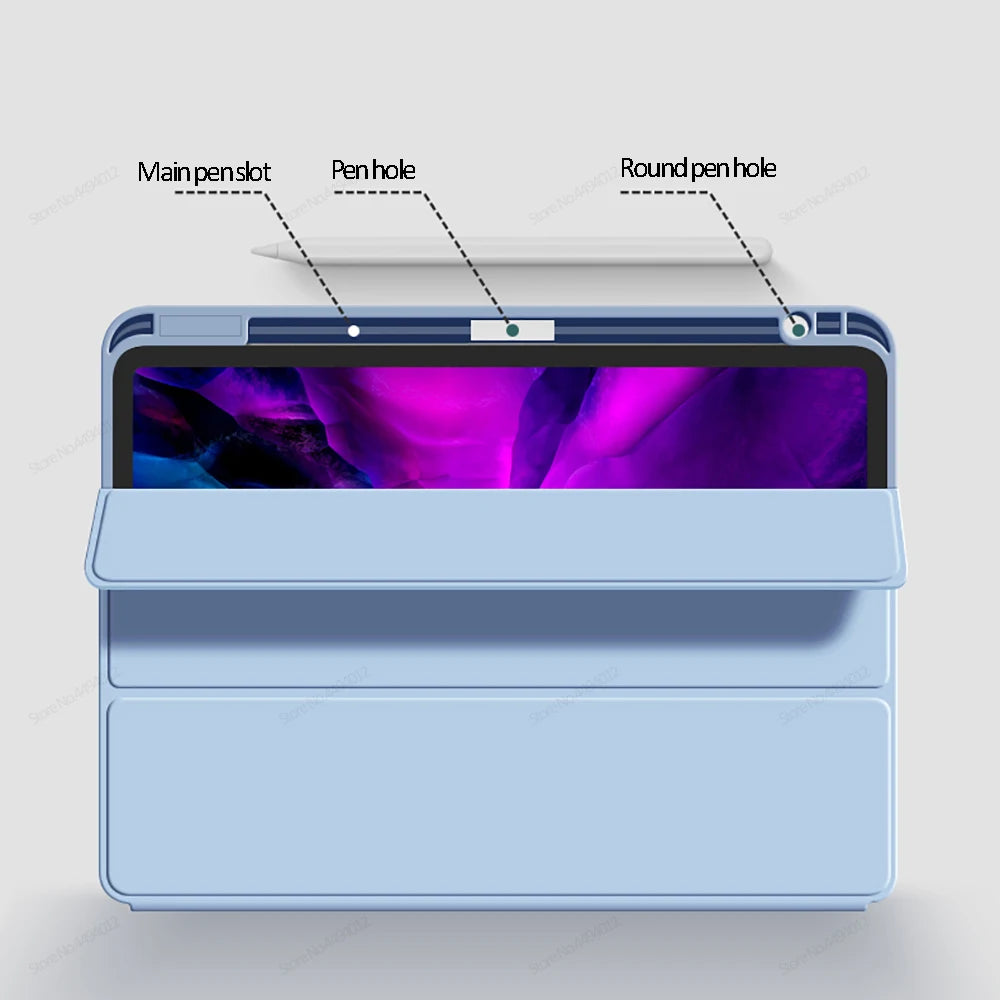 For iPad Air 4 Case Air 5 iPad Pro 11 Case 2020 2022 iPad Pro 12.9 Case 2021 5th Generation Funda Wireless Charge Pencil Holder