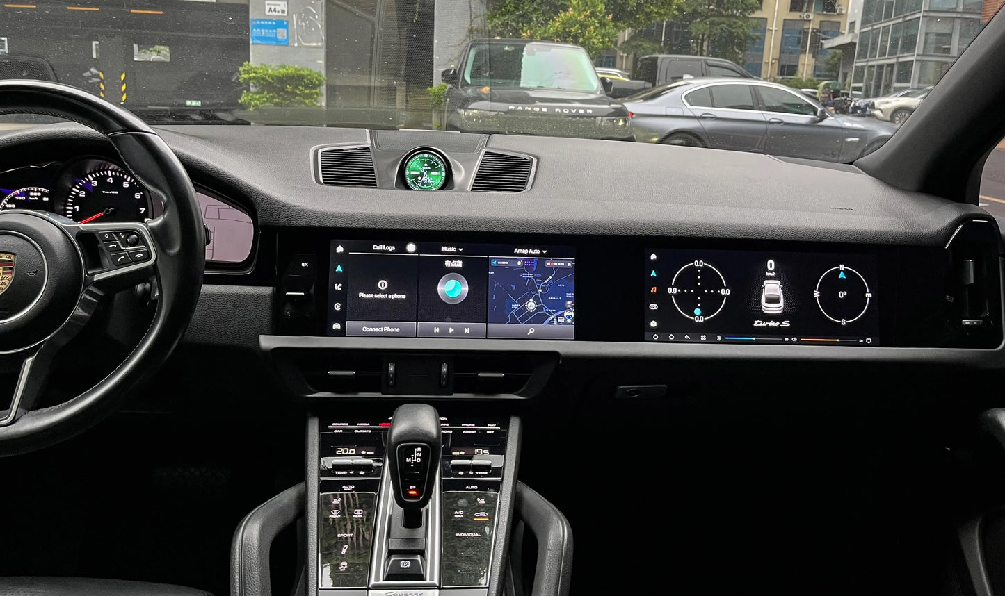 Dual 12.3 Inch Car Dvd Player Android Radio Touch Screen Gps Navigation Carplay for Porsche Cayenne 2018-2023