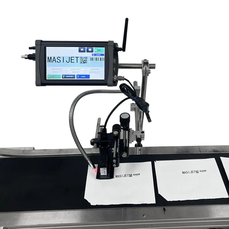 MASIJET Automatic TIJ 2.5 Inkjet Printer New Expiration Date for Batch Label and Plastic Bottle Coding Card Printer