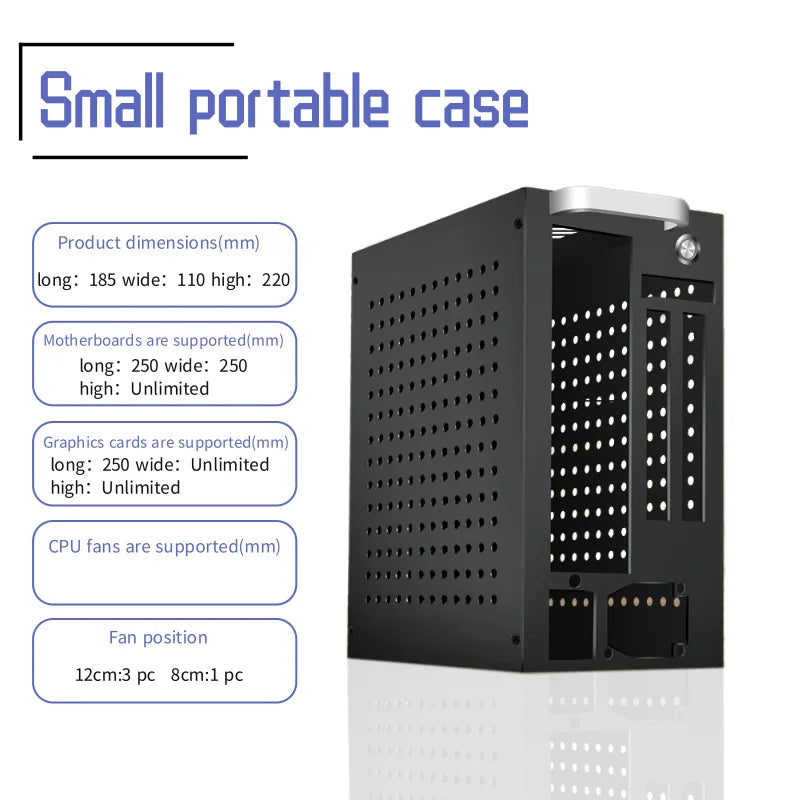 High Quality Desktop ITX Case for Home Computers Mini-ITX Form Factor Adapted to FLEX Power Supplies Most Popular Product Stock