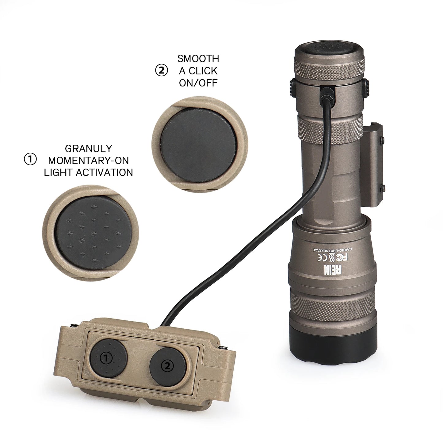 2023 New HOT Waterproof Shockproof Dustproof 1000 Lumens LED  Light Tactical Flashlight HK15-0155