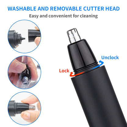 Electric Nose Hair Trimmer Men's Nose and Ear Remover USB Rechargeable Automatic Waterproof Washable Portable Nose Ear Trimmer