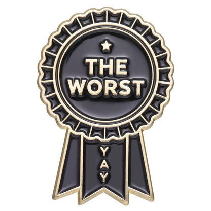 Awkward Worst Medal Brooches Badge Sarcastic Quotes Funny Enamel Pins Clothes Collar Lapel Badge Jewelry Pin for Backpack Hat
