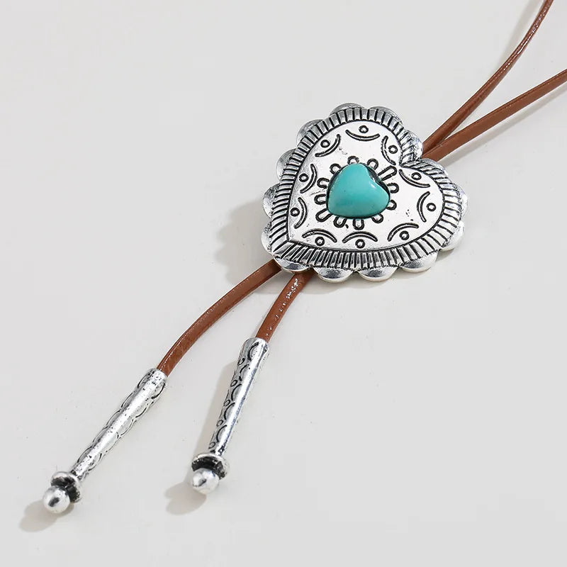 FCJ European and American Retro Style Turquoise Cross Necklace Fashion Pendants & Charms