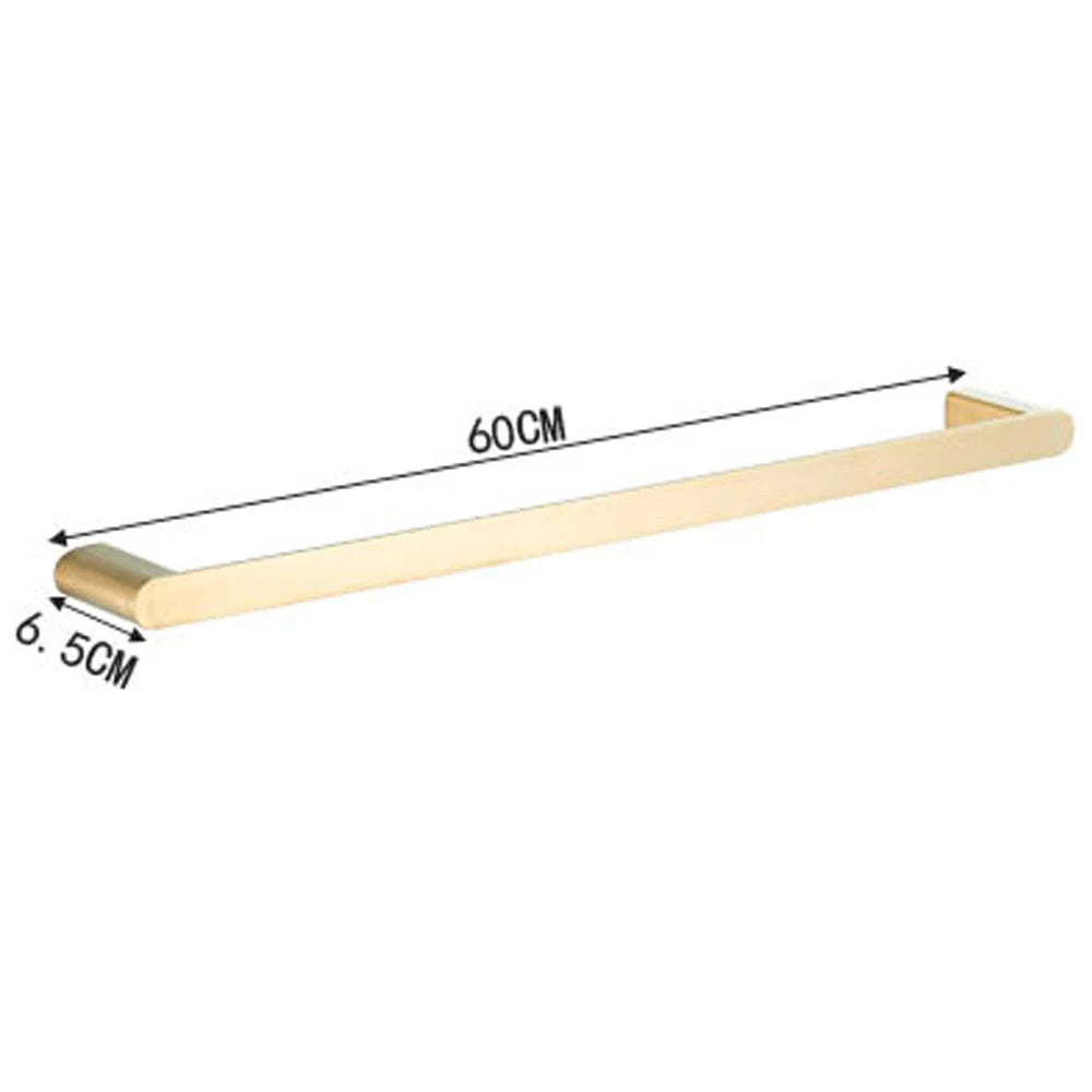 Luxury Stainless Steel 304 Brushed Gold Luxurious Bathroom Accessories Set