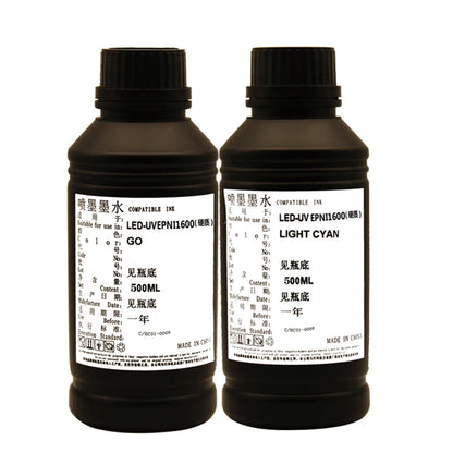 Wholesale UV Ink for Eps I1600 U1 Printhead Uv Flatbed Printer Ink 500ml Bottles LED Uv Ink for Wall Printer Cmykw Eps I1600 Ink