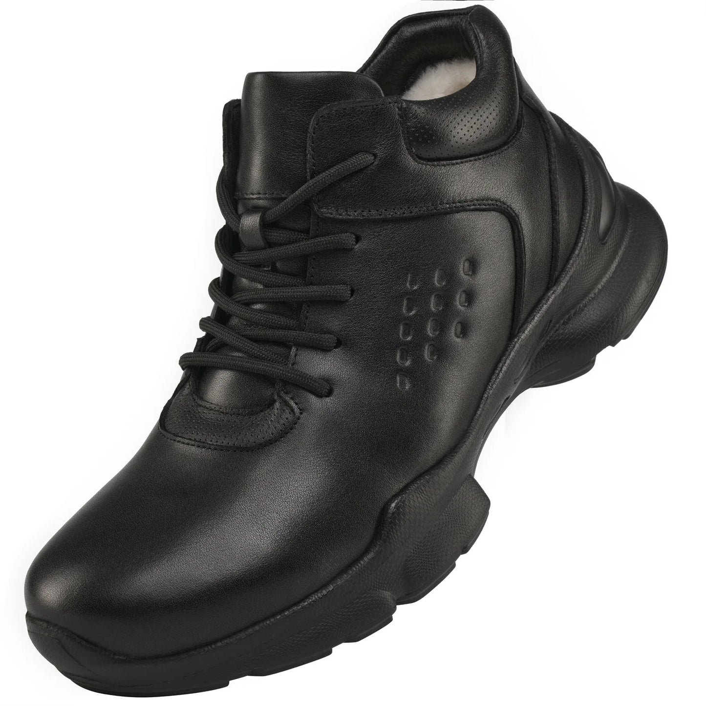 Men's Genuine Leather Ankle Boots Round Toe Rubber Outsole EVA Midsole Plush Lining Comfortable Autumn Wear