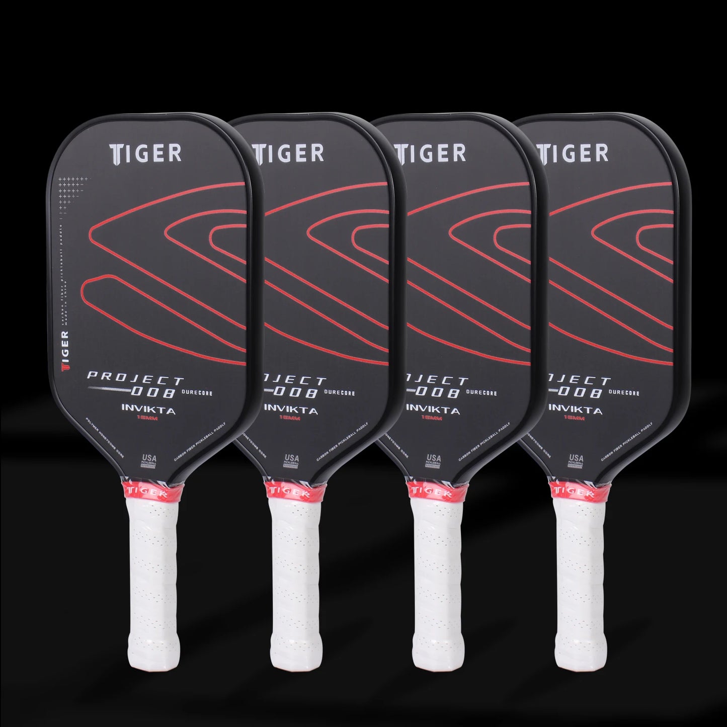 Pickleball Racket Carbon Fiber Surface Polypropylene Honeycomb Core USAPA Approved Portable Outdoor