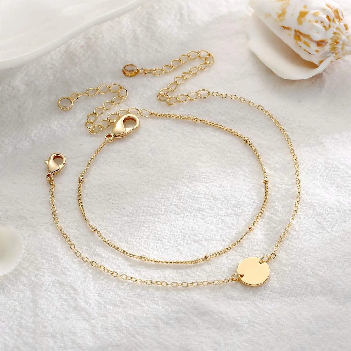 Luxury Hypoallergenic Women Bracelet Stainless Steel 18K Gold Multi-layer Bracelet with Adjustable Chain Daily Wear