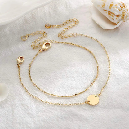 Luxury Hypoallergenic Women Bracelet Stainless Steel 18K Gold Multi-layer Bracelet with Adjustable Chain Daily Wear