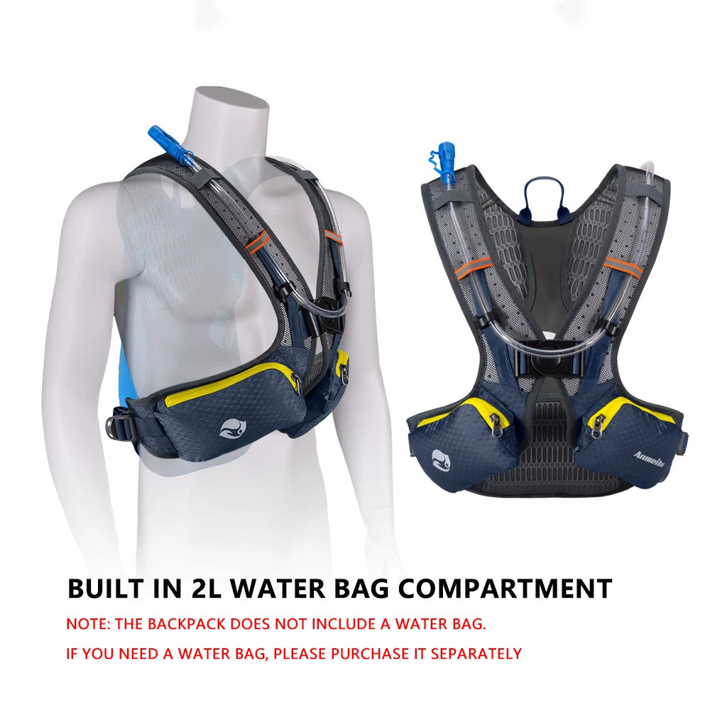 ANMEILU Unisex 5L Lightweight Waterproof Running Sports Bag High Quality Moisturizing Fitness Vest Off-Road Bicycle Riding Bag