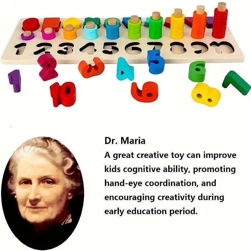 Children's Digital Building Blocks Toy, Montessori Early Education Intelligent Assembly Puzzle, Child Teaching Aid
