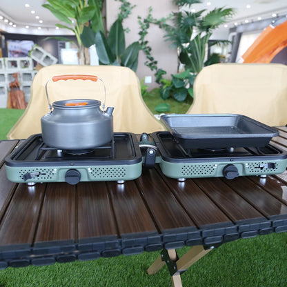 Vooma Customized 2-Burner Foldable Cooker Portable Mini Barbecue Grill for Outdoor Camping Gas Stove by Manufacturer