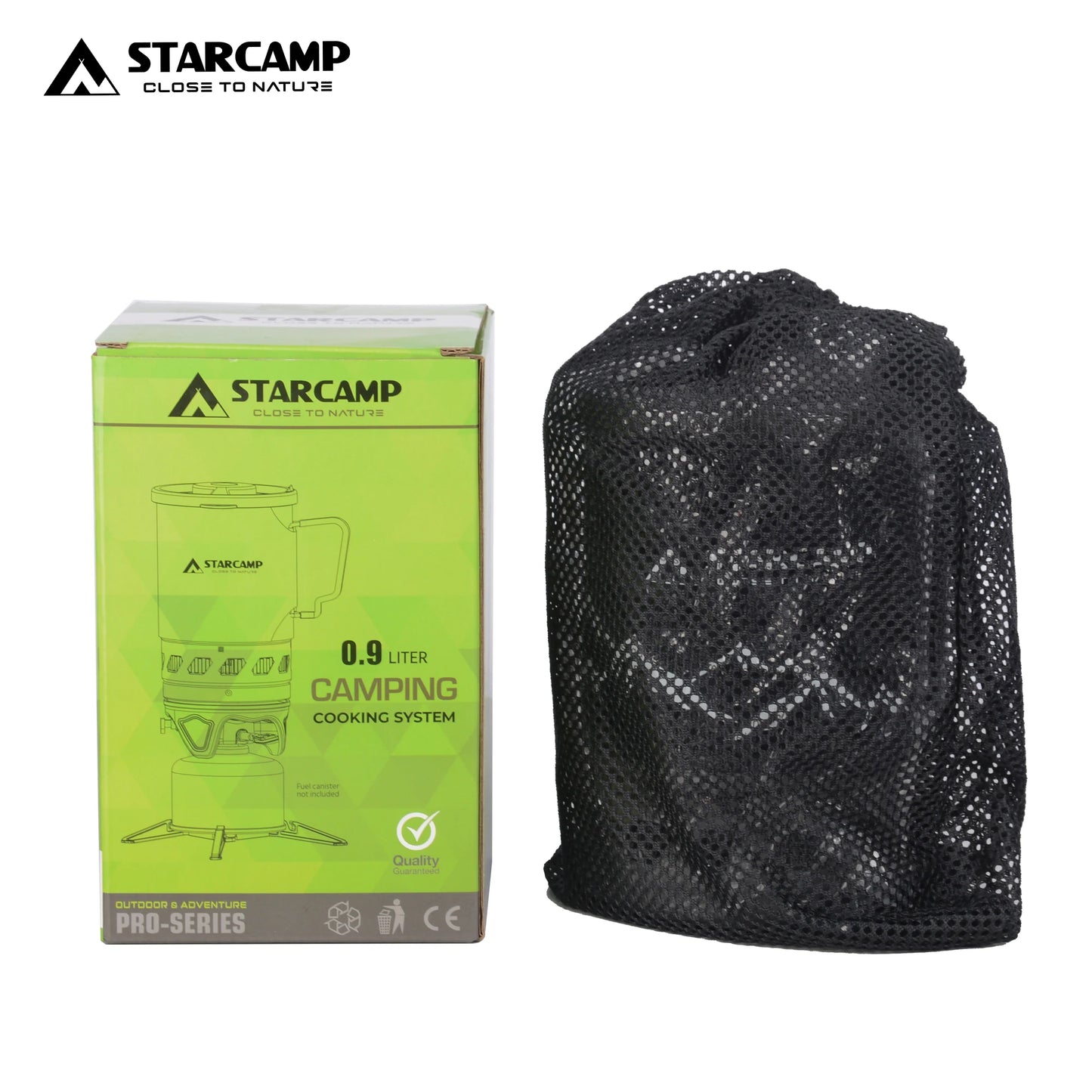 STARCAMP 900ml Outdoor Solo Backpack Hiking Camping Gas Stove Cooking System Fastboil Steel Jet Cooker Compatible Butane Propane