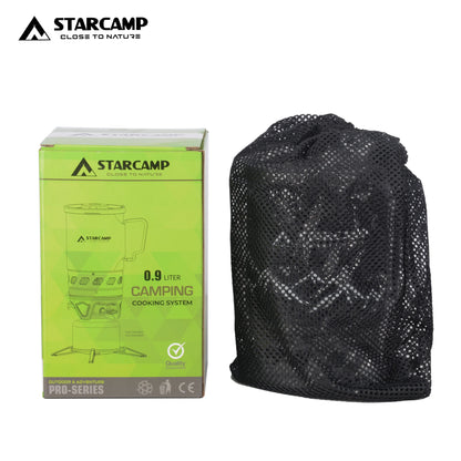 STARCAMP 900ml Outdoor Solo Backpack Hiking Camping Gas Stove Cooking System Fastboil Steel Jet Cooker Compatible Butane Propane