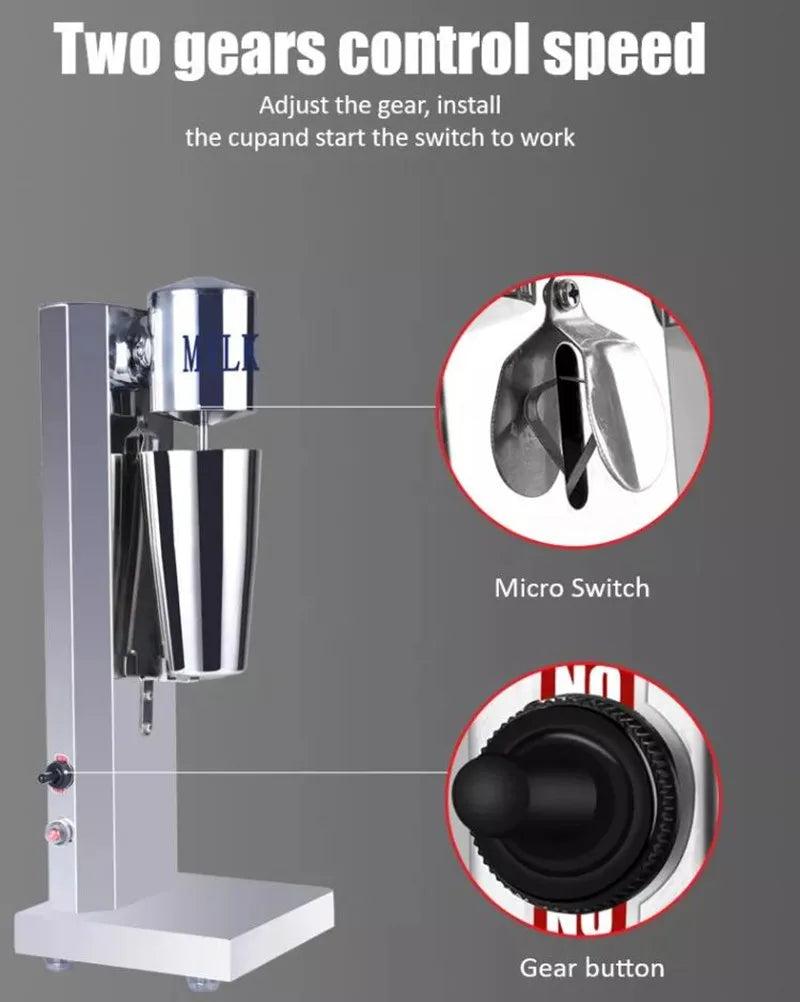 Single Head Commercial Stainless Steel Milk Shake Maker Mixer Electric Milkshake Machine for Milkshakes