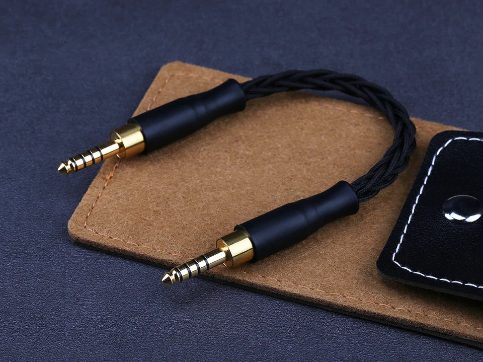 OPENHEART 8 Core High Purity Silver 4.4mm Balanced Male to 4.4mm Balanced Male Audio Adapter Cable 4.4 Male to Male Adapter