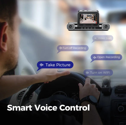 AZDOME Dash Cam M660 2K+3*1080P 4CH Car DVR GPS 5G Wifi Built-in 128GB EMMC Voice Control 24H Parking Monitor Super Night Vision