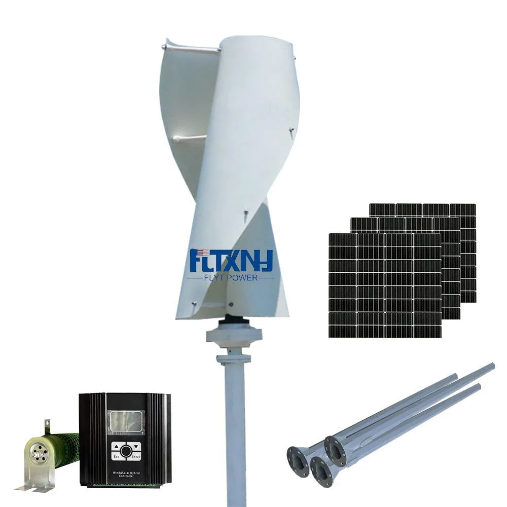 Hot Sale Roof Mount Residential 2000w12/24/ 48v 96v Vertical Axis Efficient Wind Turbine Generator for Home Use 1000w 3kw