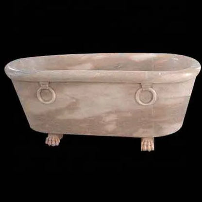 Italy Carrara Hotel Quality Freestanding Marble Bathtub Best Traditional Design for Soaking Cultured Marble Bathtub