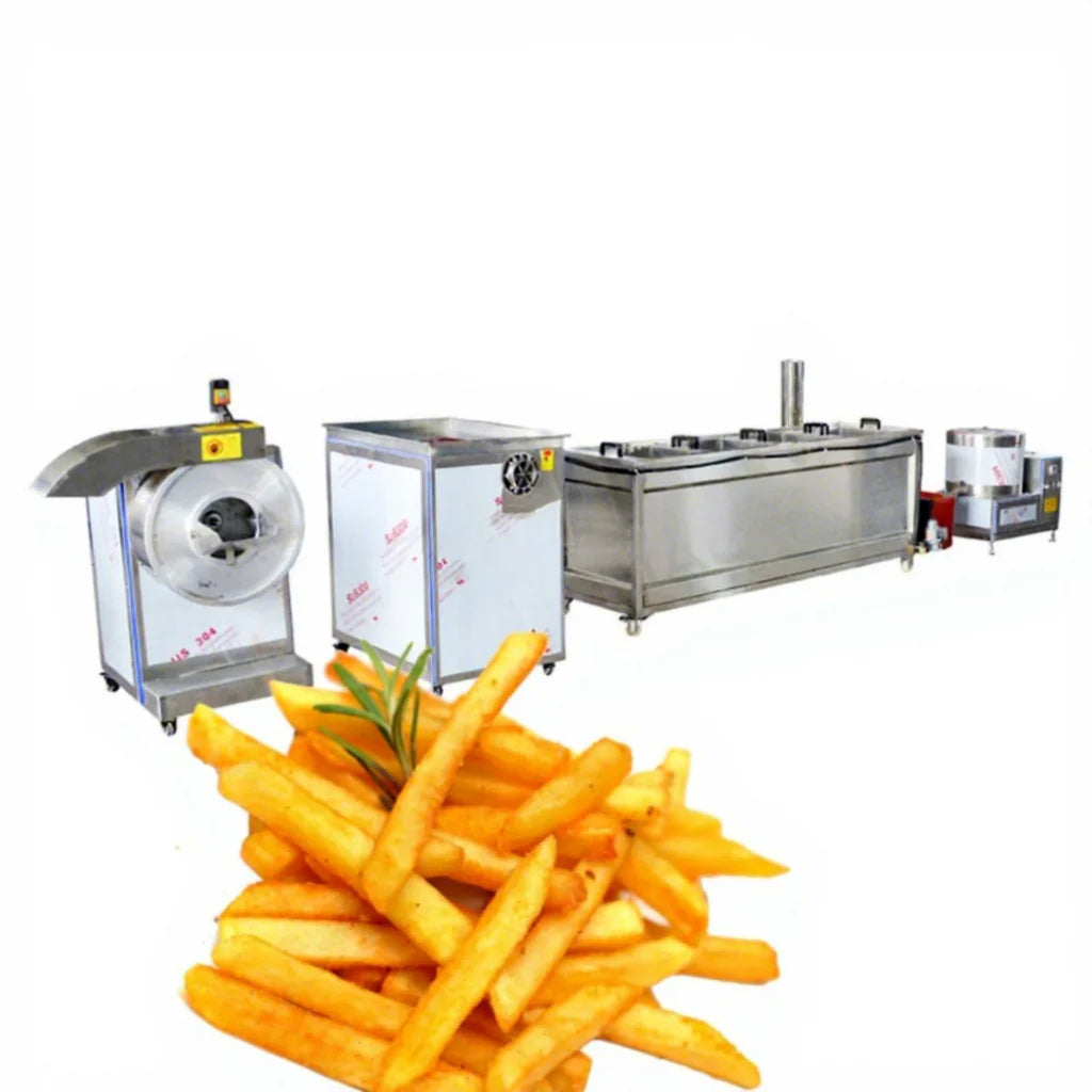 New Gas Heating Semi-Automatic Potato Chips French Fries Frying Machine 50-100kg/h High Efficiency Stainless Steel Production