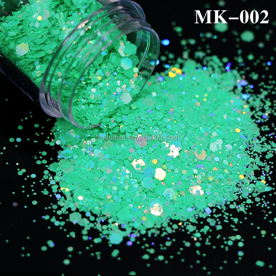 Bulk KG Bag Holographic Macaron Glitters Solvent Resistant Polyester Chunky Glitter for Resin Craft Tumbler Snowglobe