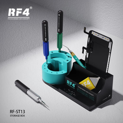 RF4 Tool ST13 Multifunctional Mobile Phone Repair Tools Screwdriver Storage Box Rotatable Tweezers Container Rack Screw
