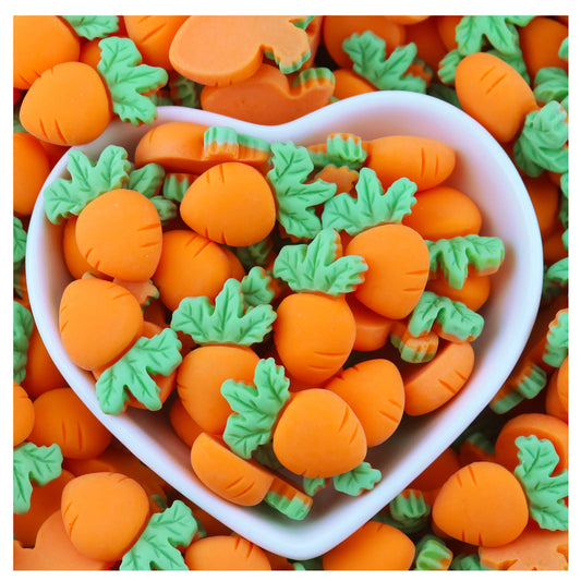 100PCS/BAG Easter Resin Carrot Flat Back Resin Charms Cabochon for Slime Filler Kid DIY Mobile Phone Decoration Craft by PDG ibma