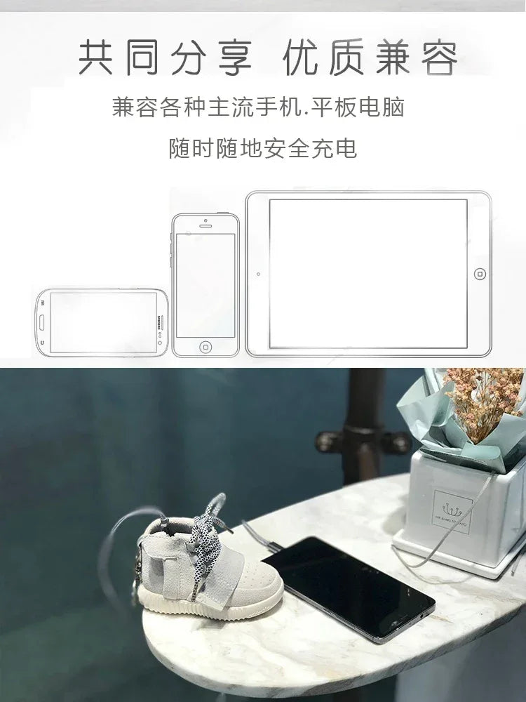 High Quality Portable Battery Charger Powerbank Coconut Sneakers 750 Shoe Power Bank 8000mAh  For All Phone