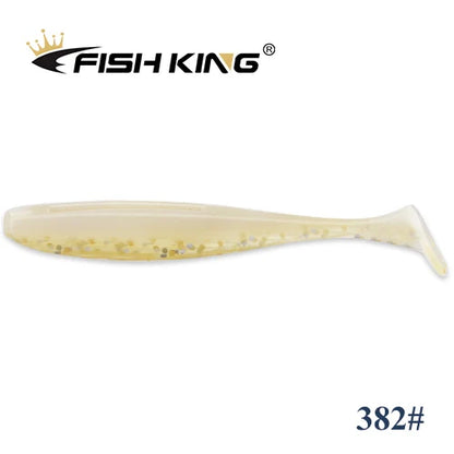 FISH KING Easy Shiner Fishing Lure 50mm 75mm 100mm Wobblers Carp Fishing Soft Lures Silicone Artificial Double Color Bait T Tail