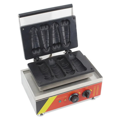 Snack Food Machine 4 Piece Penis Shape Waffle Maker Hot Dog Making Baker for Sale