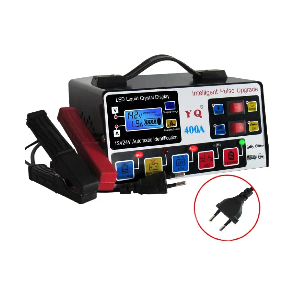 Adjustable Manual Car Battery Charger 12V 12A 24V 8A Universal Pulse Repair Trickle Lead Acid Battery Charger
