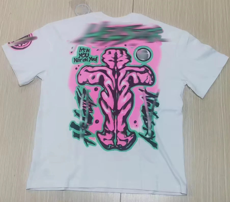 Factory Direct Sale Trend Hell and Star NFC Series Printed Cotton Men's and Women's Loose Short Sleeve Casual Summer T