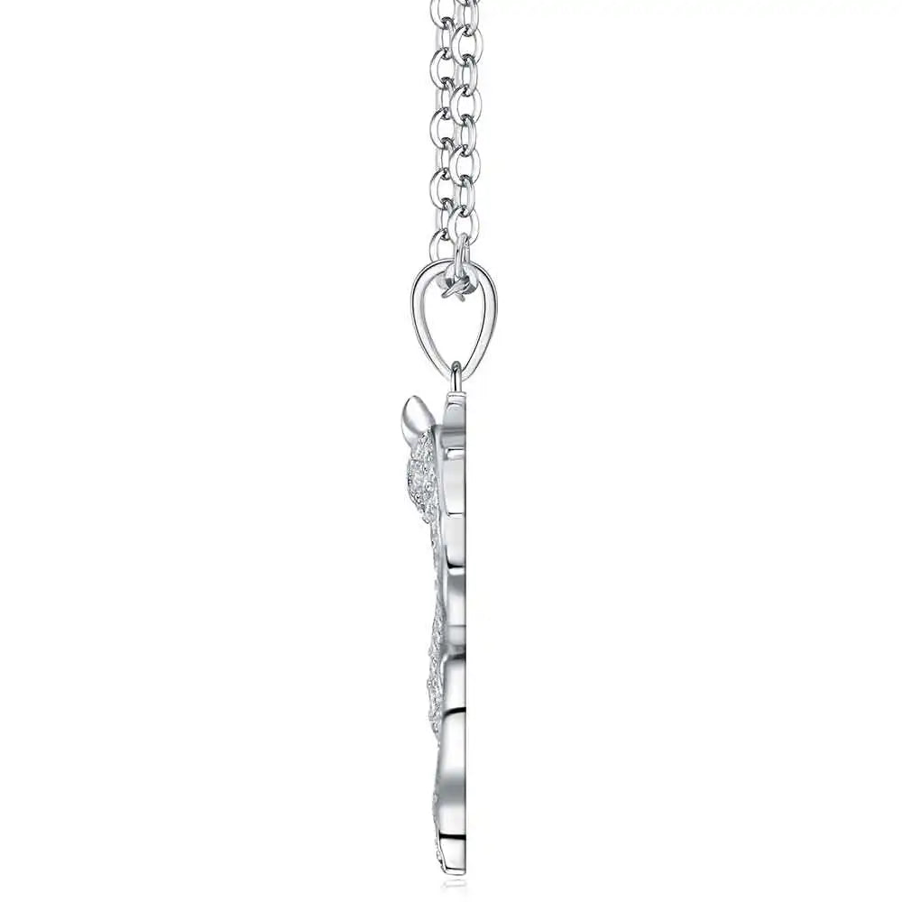 Custom Year of the Horse VVS Moissanite Pendant Necklace 925 Silver Platinum Plated Luxury Fine Jewelry Necklace for Women