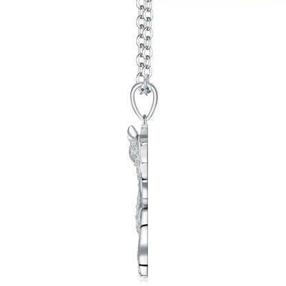 Custom Year of the Horse VVS Moissanite Pendant Necklace 925 Silver Platinum Plated Luxury Fine Jewelry Necklace for Women